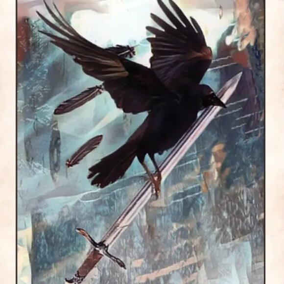 Crow tarot MINI, familiar, pocket size, Rider-Waite, Beginner deck 128 page book - Picture 6 of 10